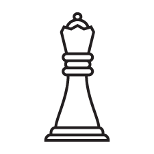 queen chess piece icon