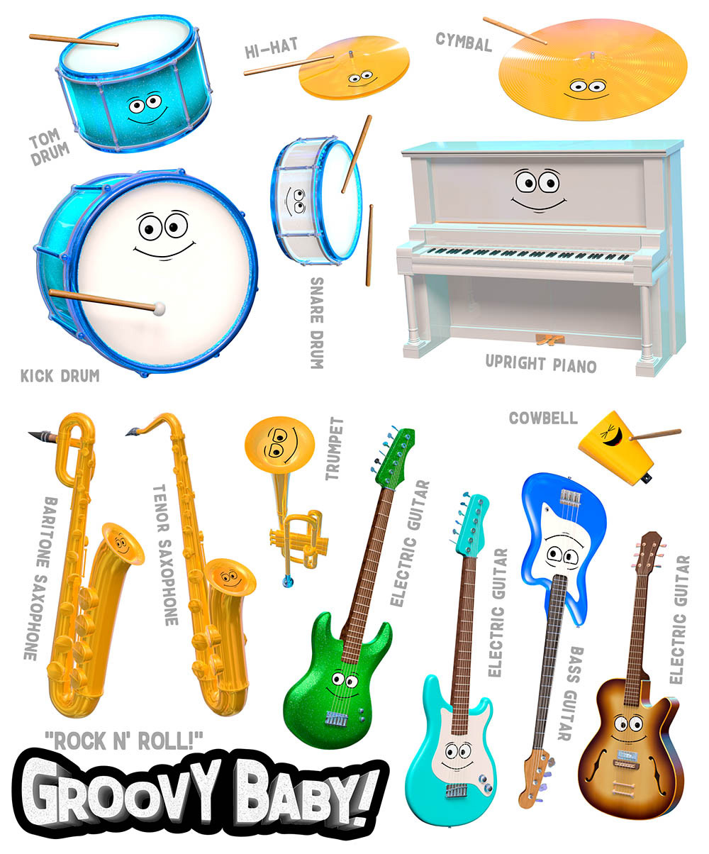 "Rock n' Roll!" Sticker Sheet