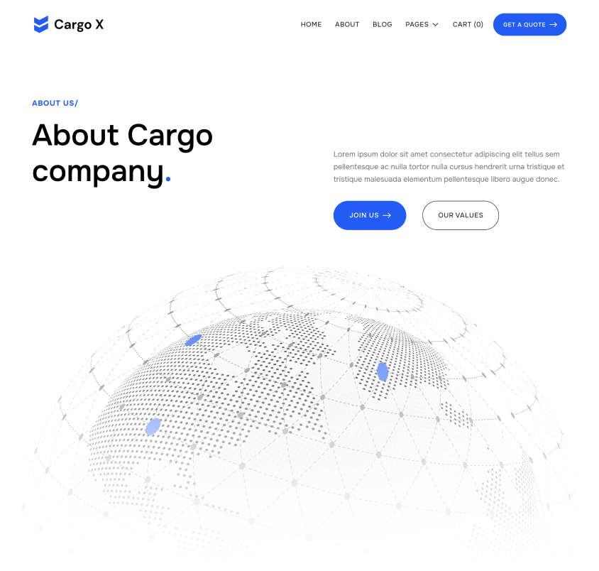 About - Cargo X Webflow Template
