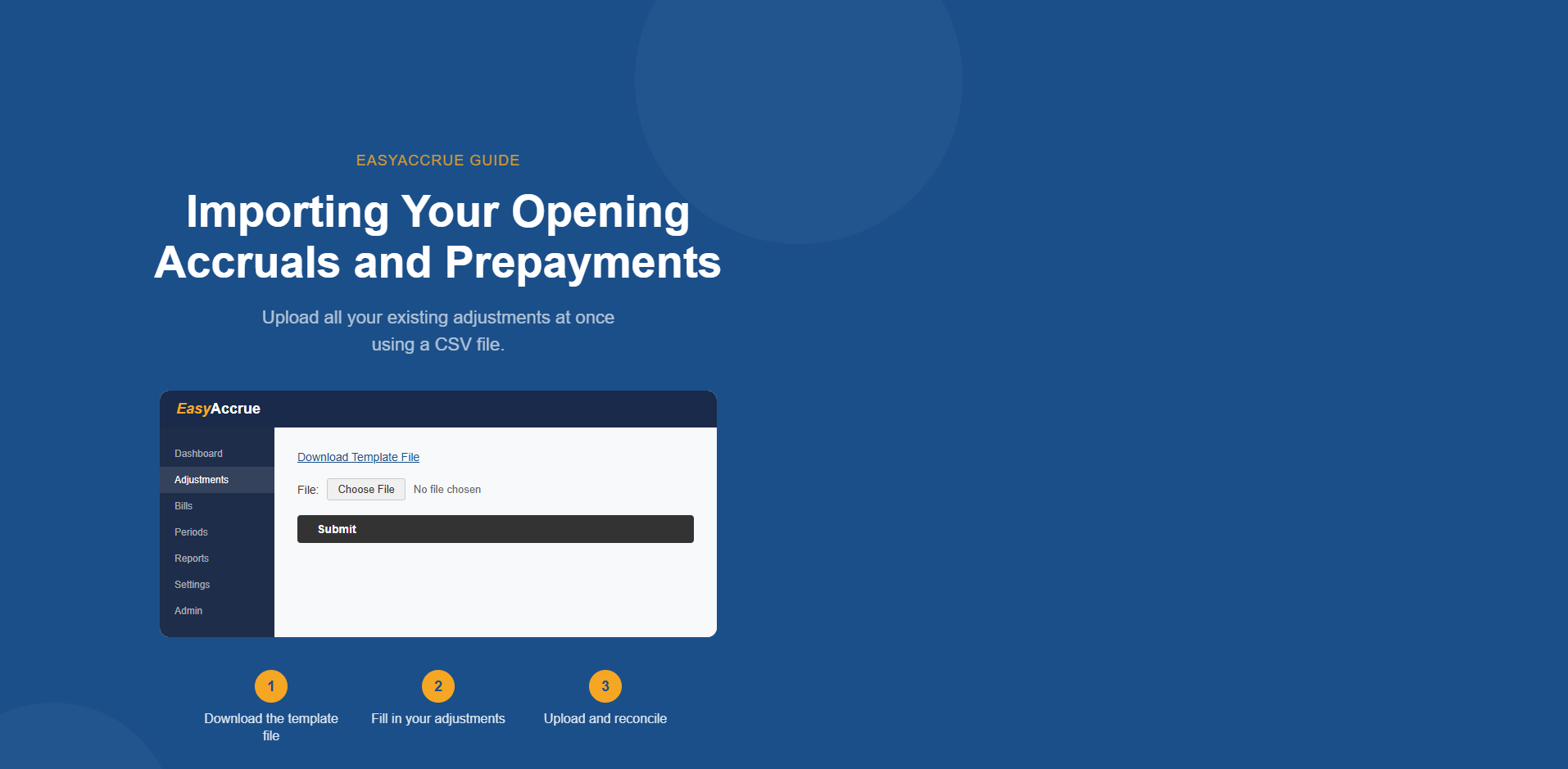 Uploading opening Accruals and Prepayments in EasyAccrue