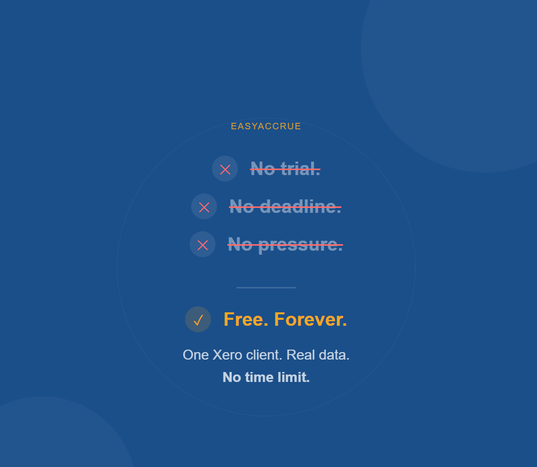 Why Xero accounting practices love EasyAccrue's free forever version
