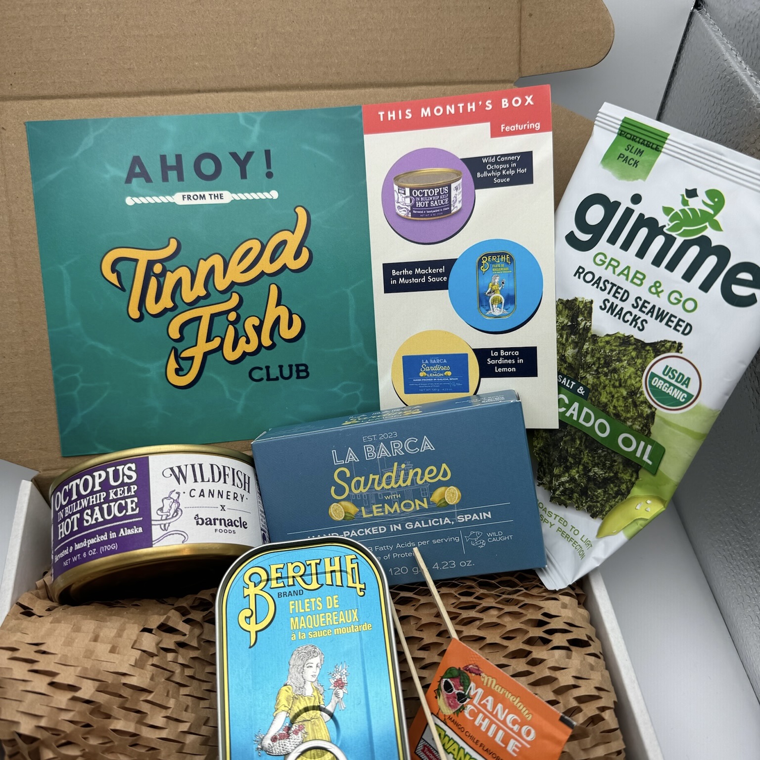 Tinned Fish Club March 2024 box