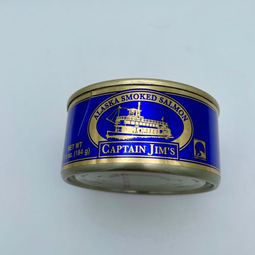 Alaskan Salmon Can, Captain Jim’s smoked salmon,