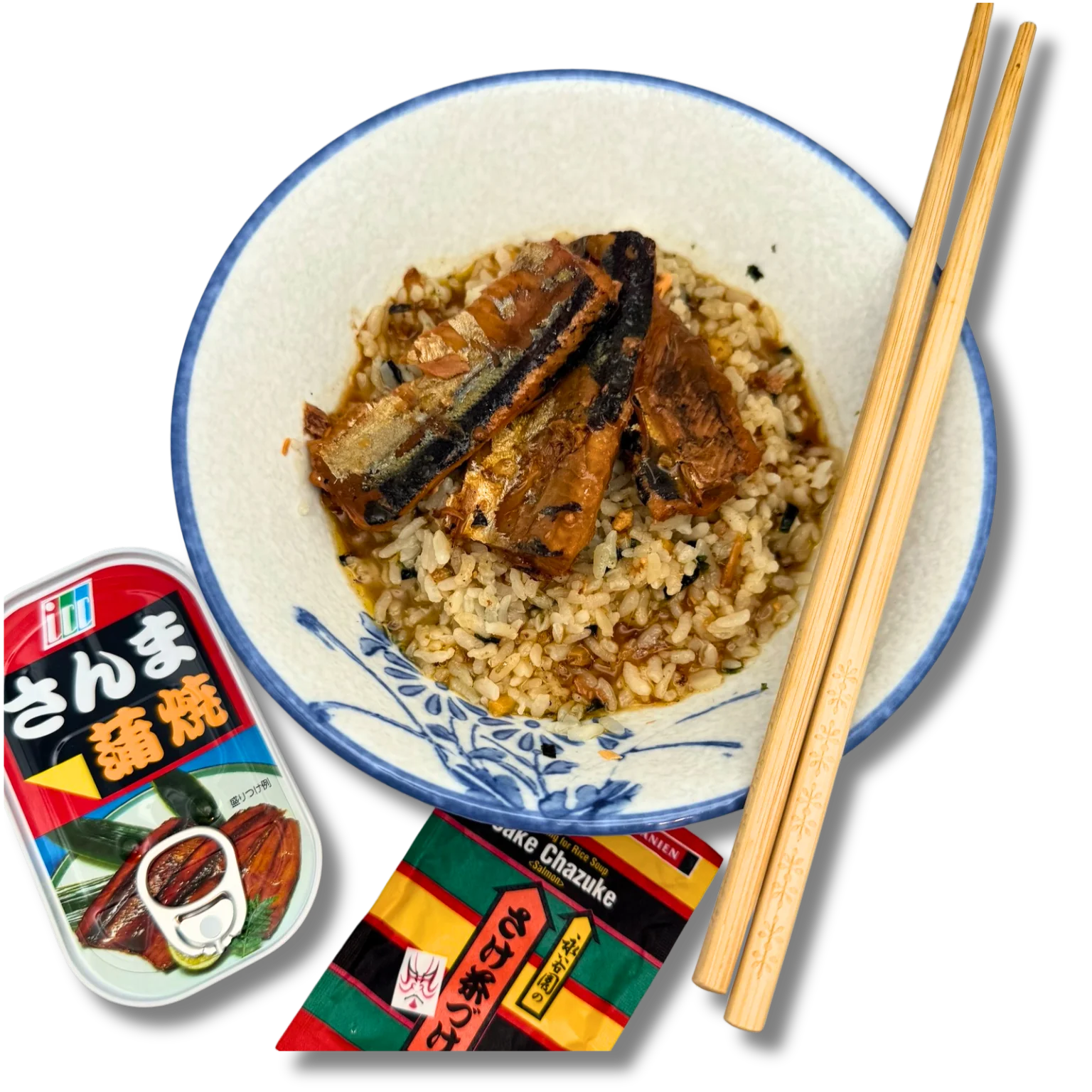 ICC sanma kabayaki saury with Nagatanien ochazuke over rice