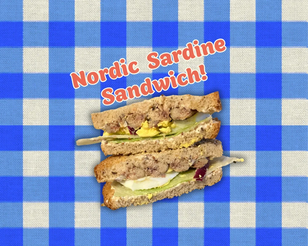 Nordic brisling sardine sandwich