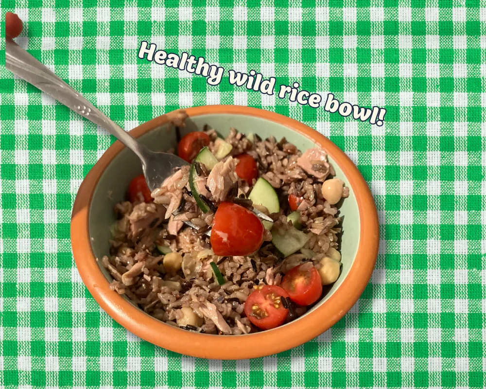 Wild rice bowl with Tenorio tuna, chickpeas and vegetables