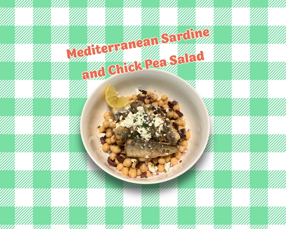 Mediterranean chickpea and sardine salad