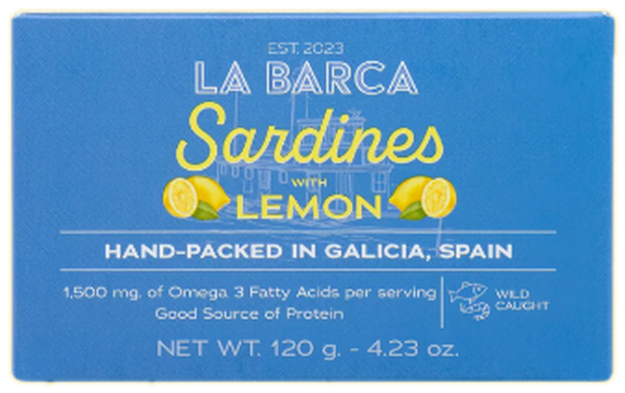 La Barca sardines with lemon tin