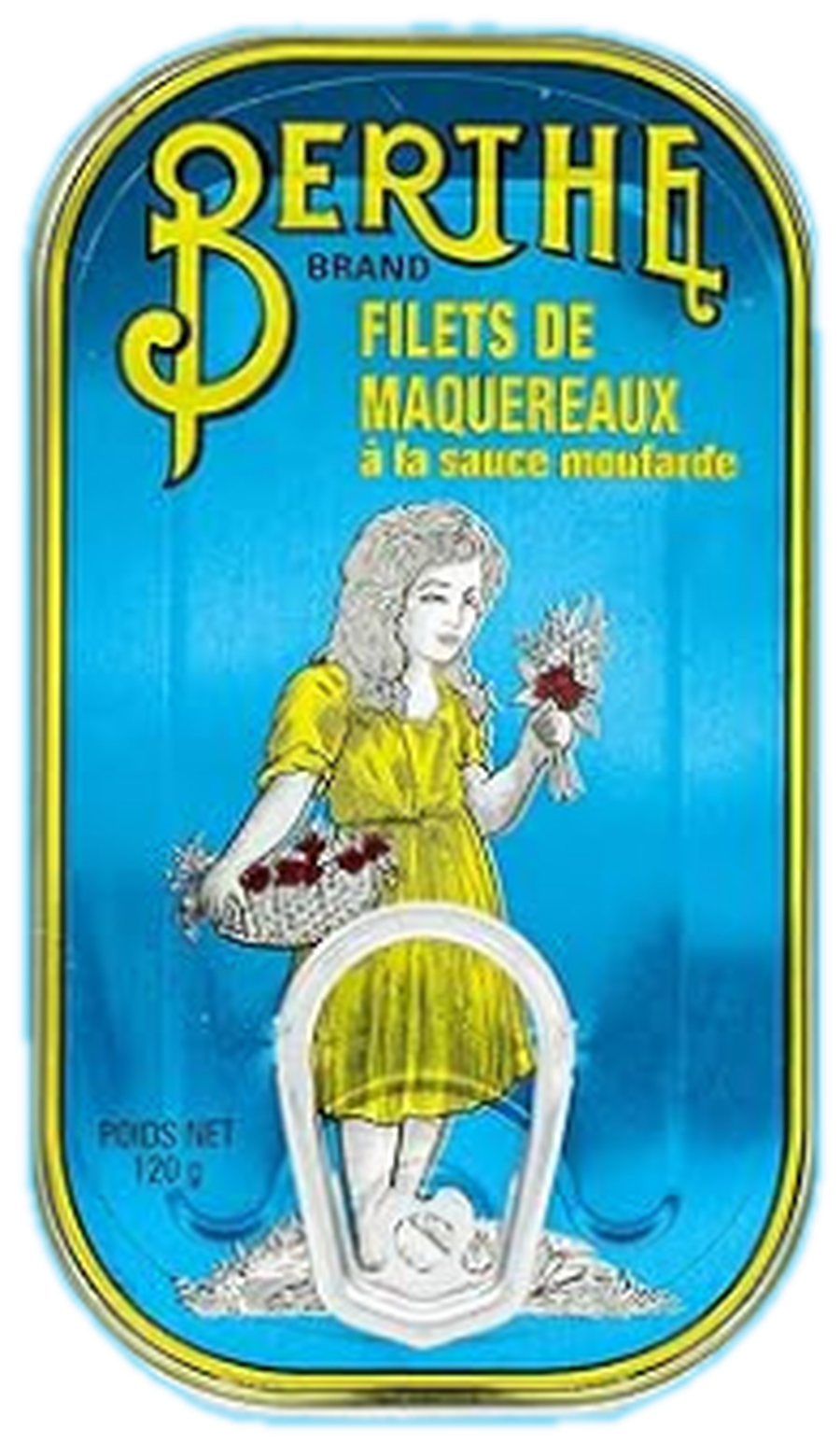 Berthe mackerel fillets in mustard sauce tin
