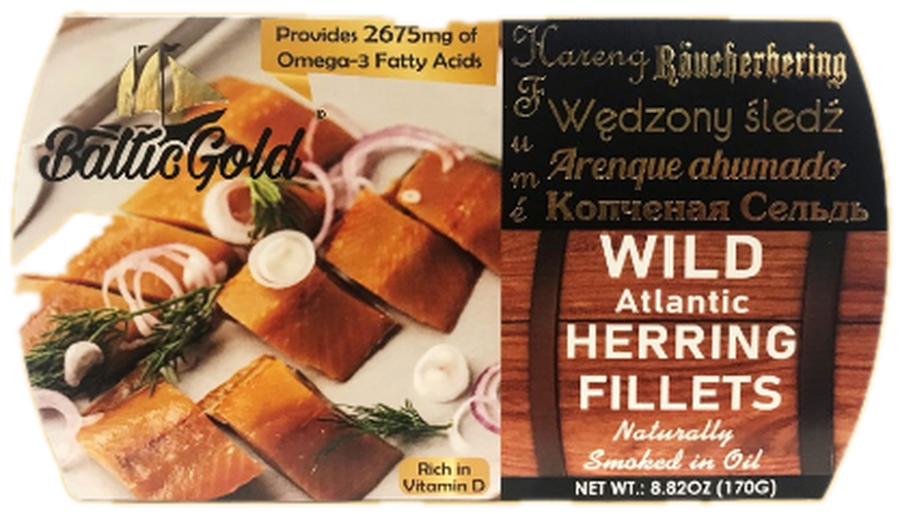 Baltic Gold wild Atlantic herring fillets tin
