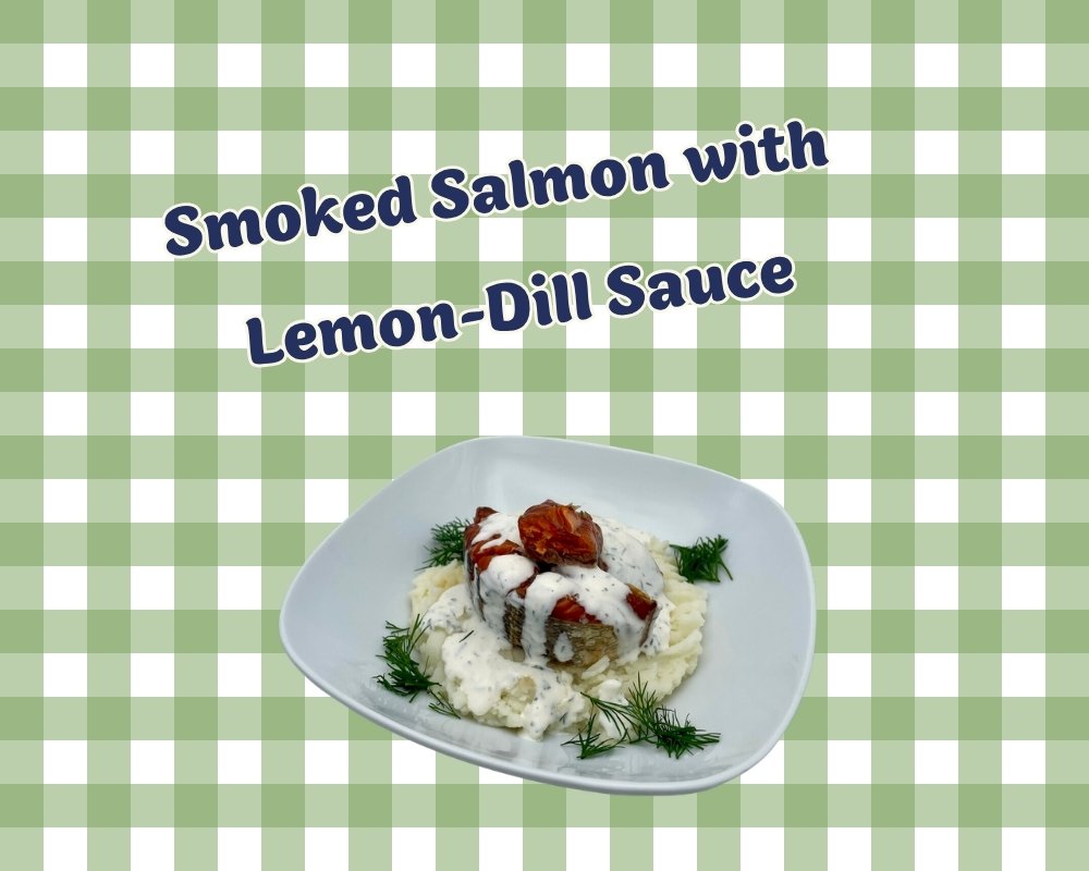 Smoked salmon with lemon-dill sauce