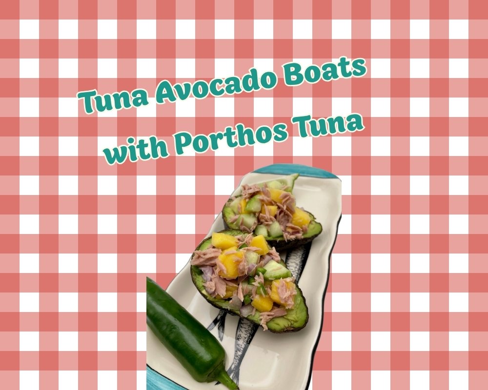 Tuna avocado boats with Porthos tuna