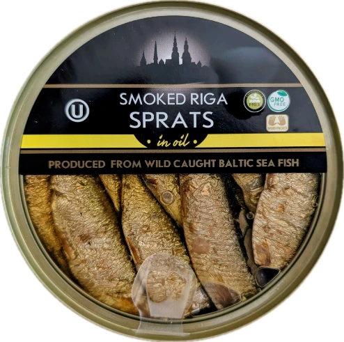 Brīvais Vilnis smoked Riga sprats in oil tin from Latvia