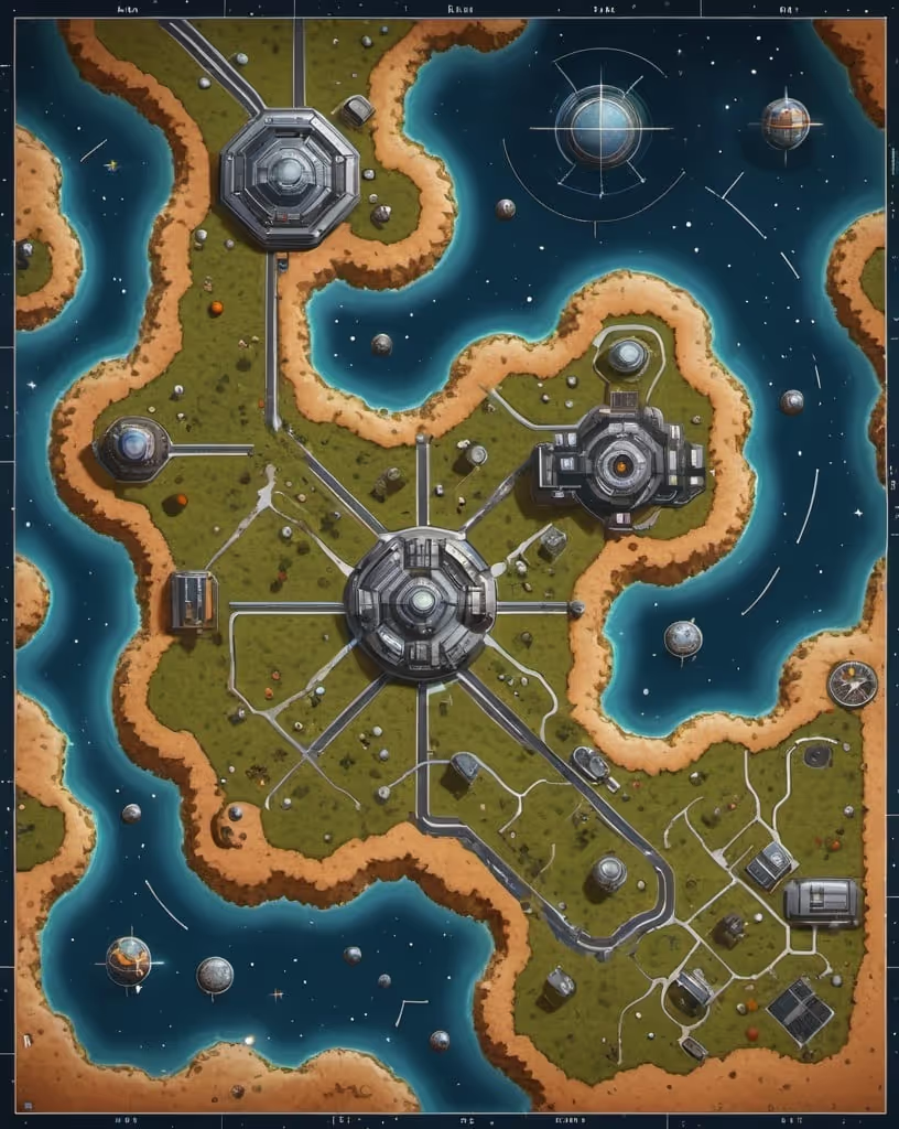 Space Colony Map