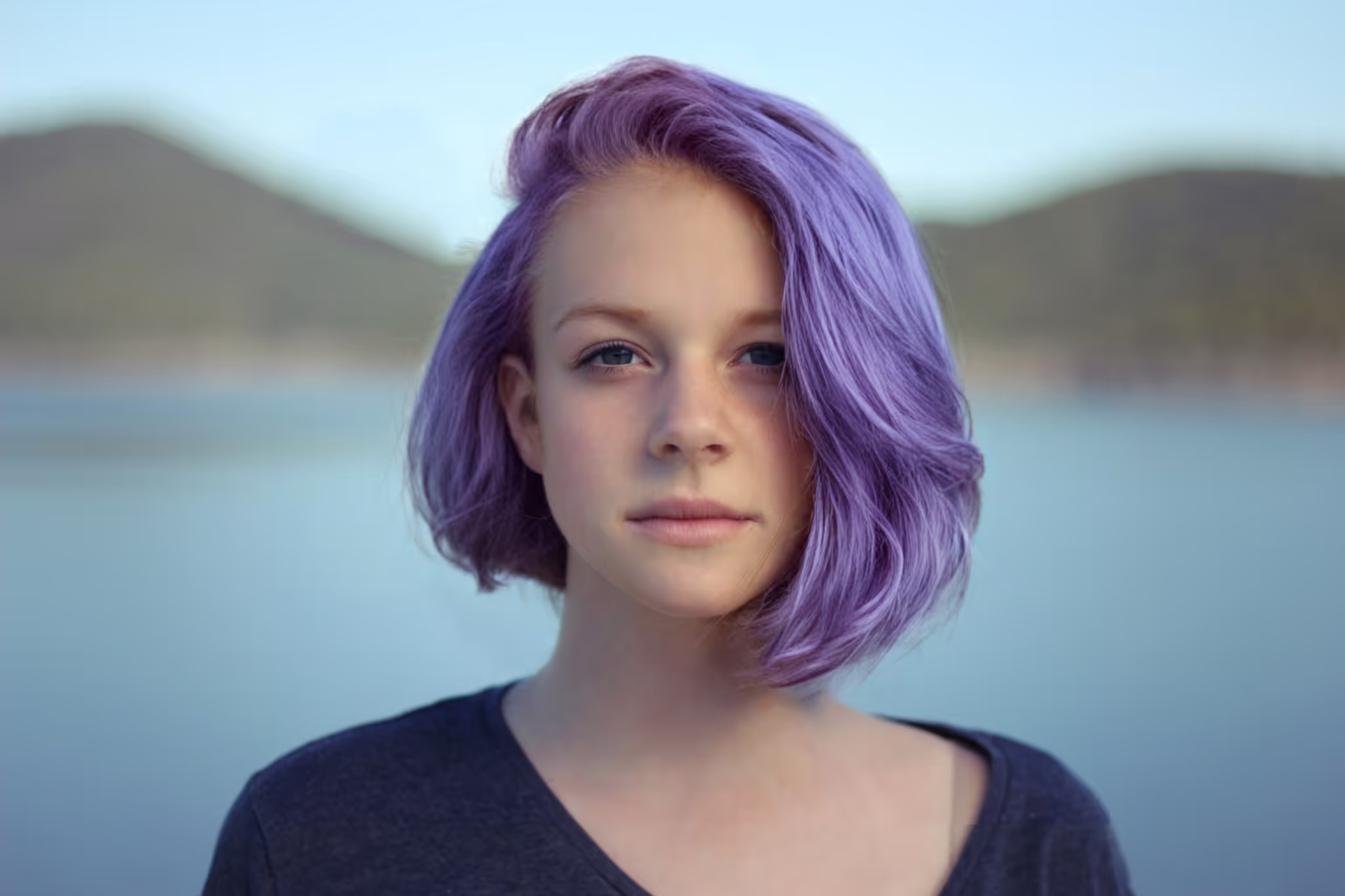 बैंगनी बाल फ़िल्टर