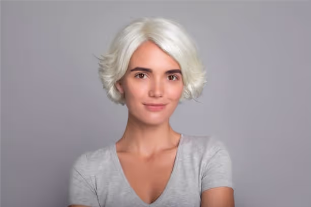 प्लैटिनम ब्लोंड बाल फ़िल्टर