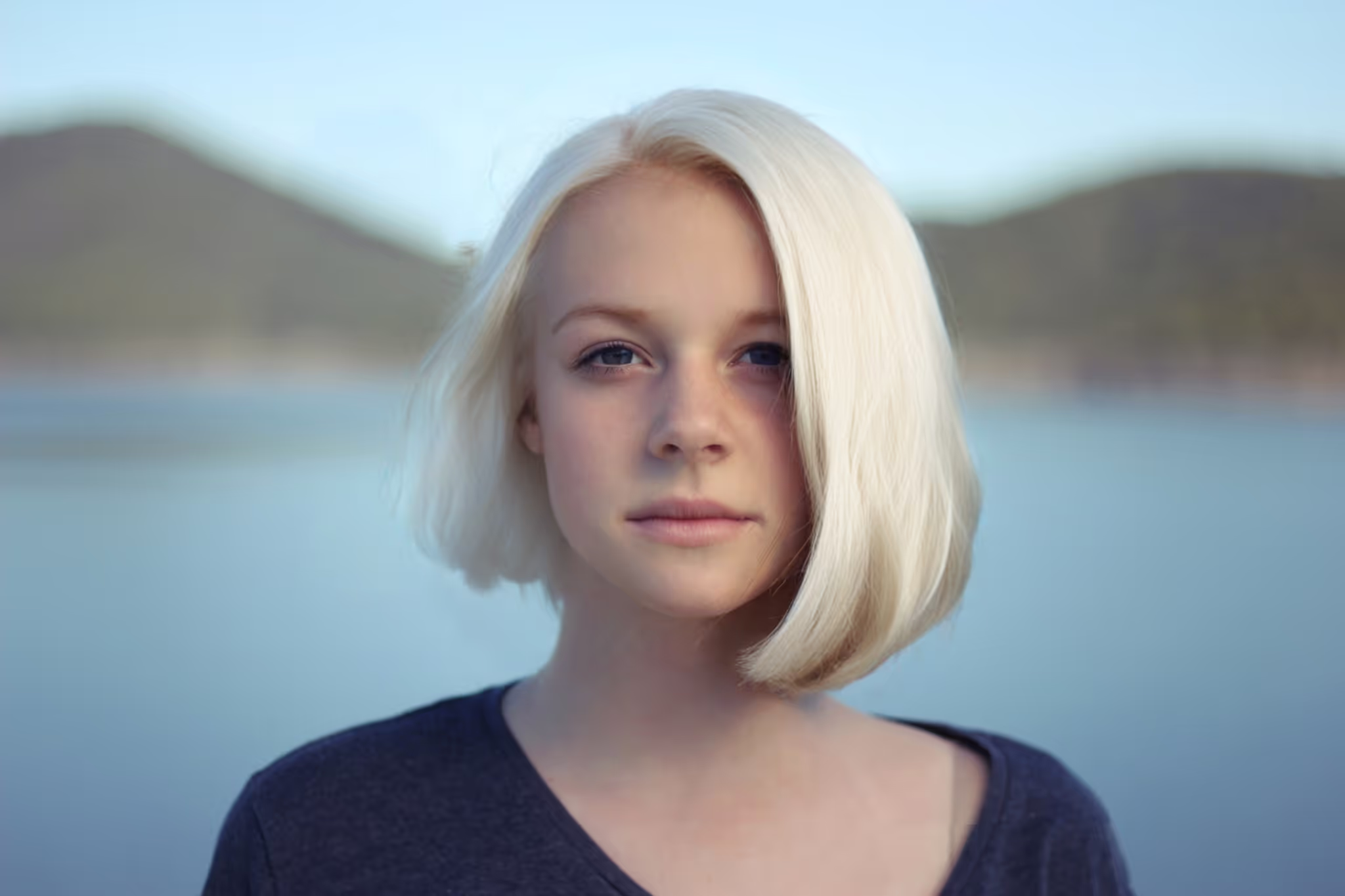 प्लैटिनम ब्लोंड बाल फ़िल्टर