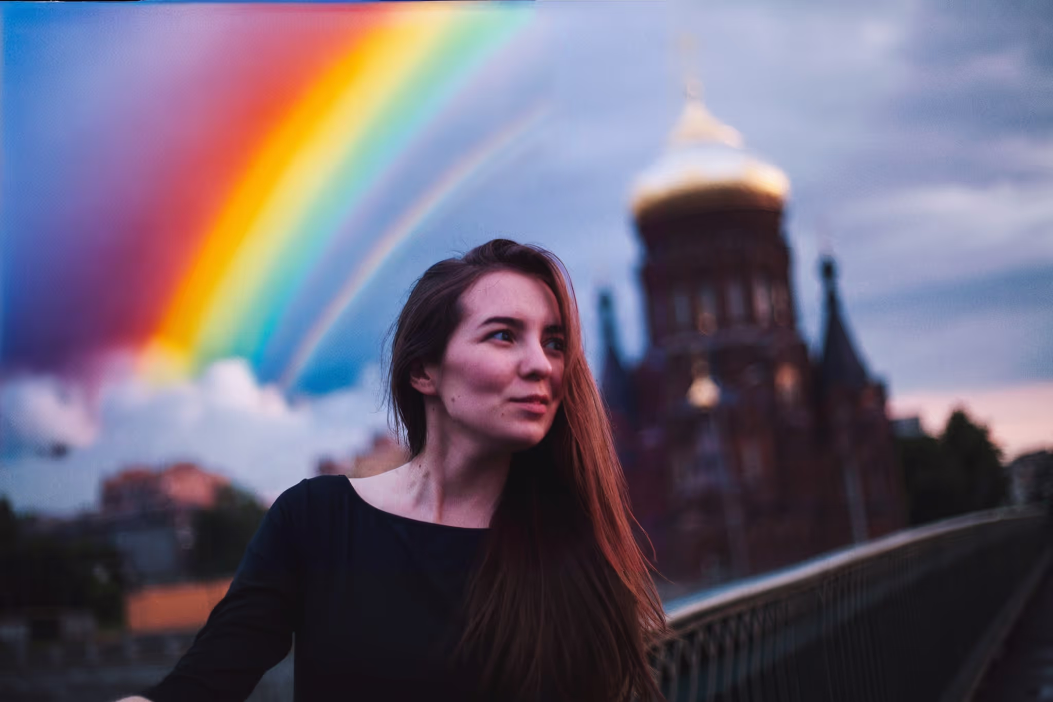 फोटो में इंद्रधनुष जोड़ें