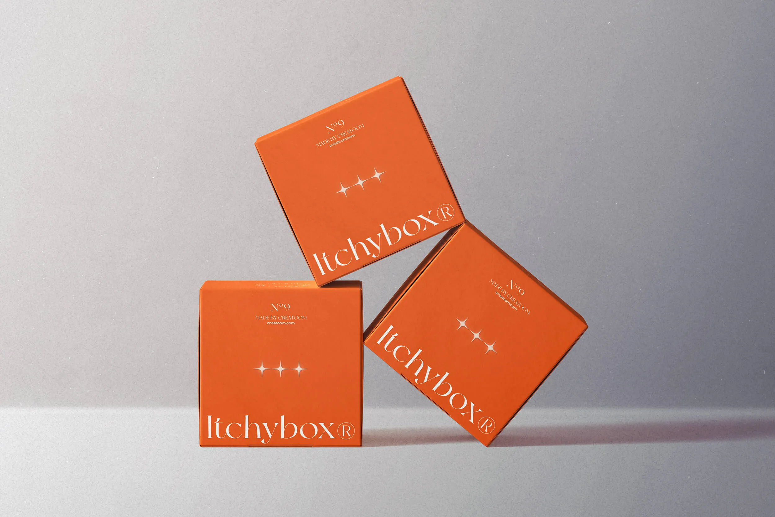 Three product boxes.