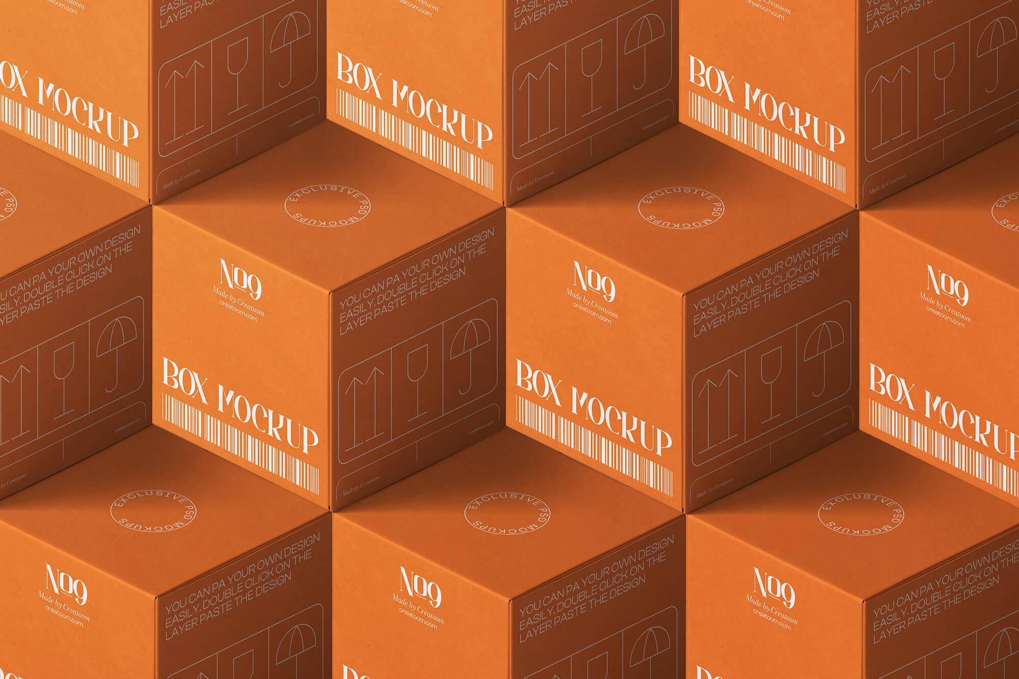 A group of product boxes.