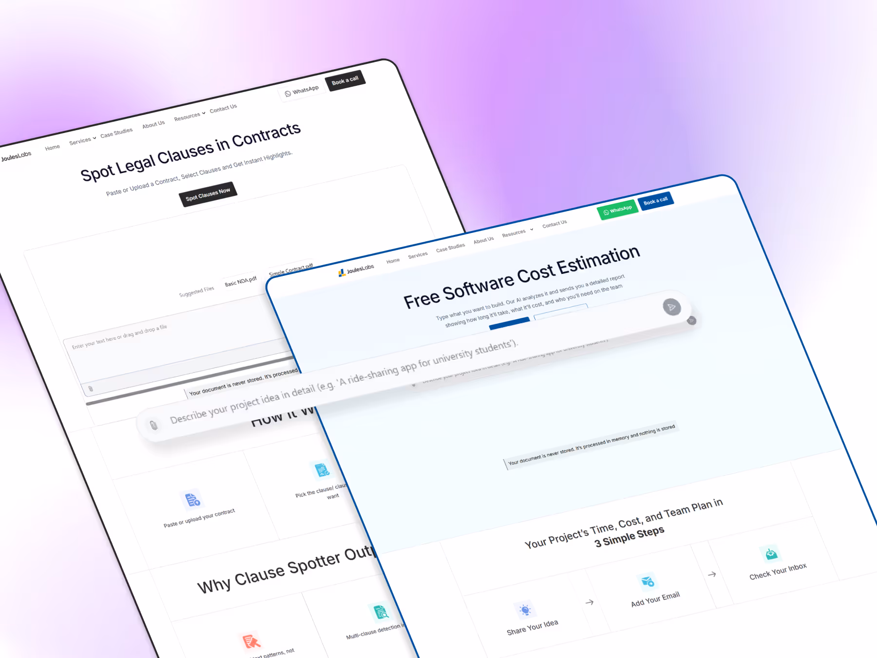 Generative AI Development - Legal clause spotter, Estimate AI