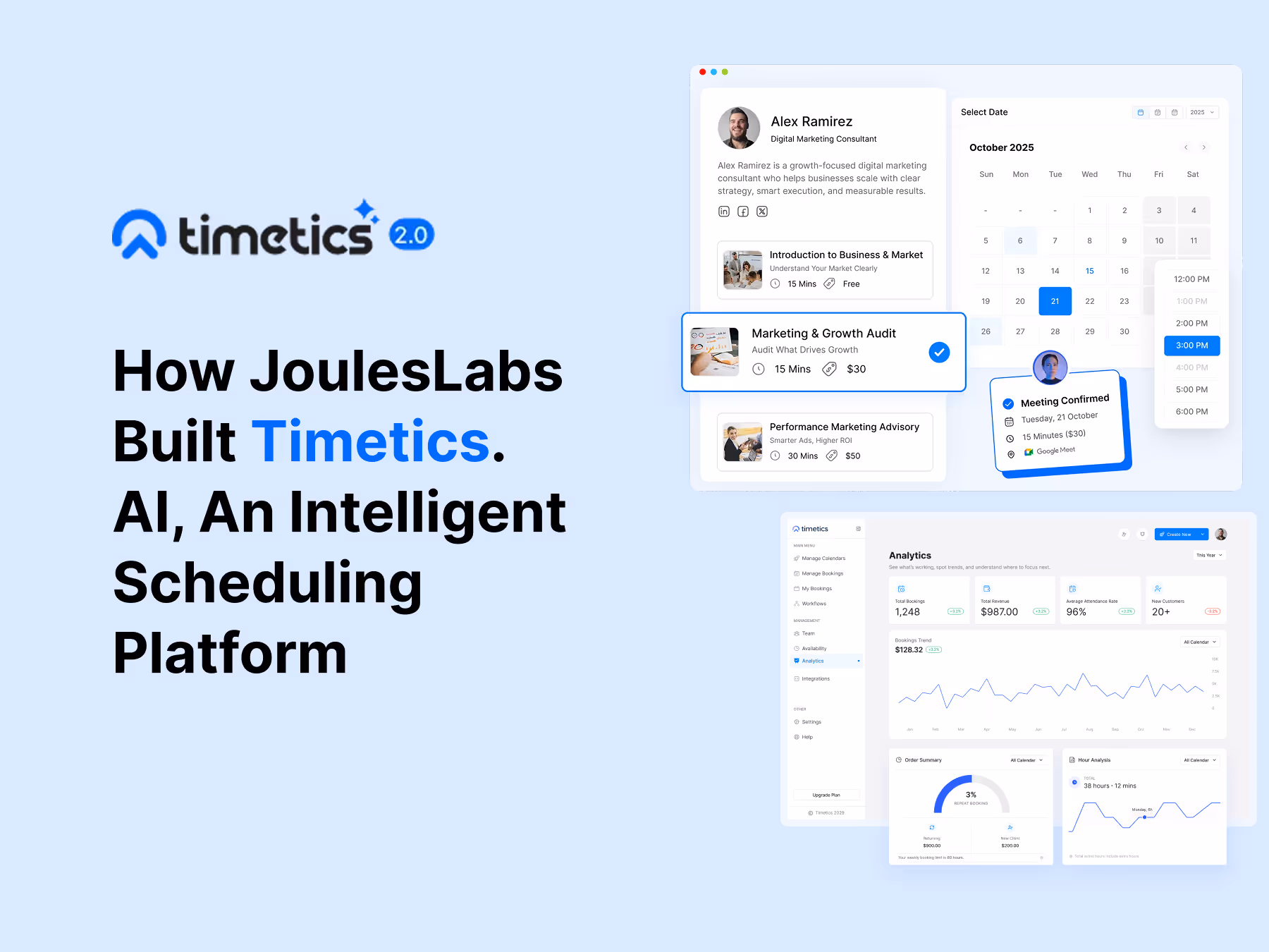 How JoulesLabs Built Timetics.AI, An Intelligent Scheduling Platform for Modern Businesses