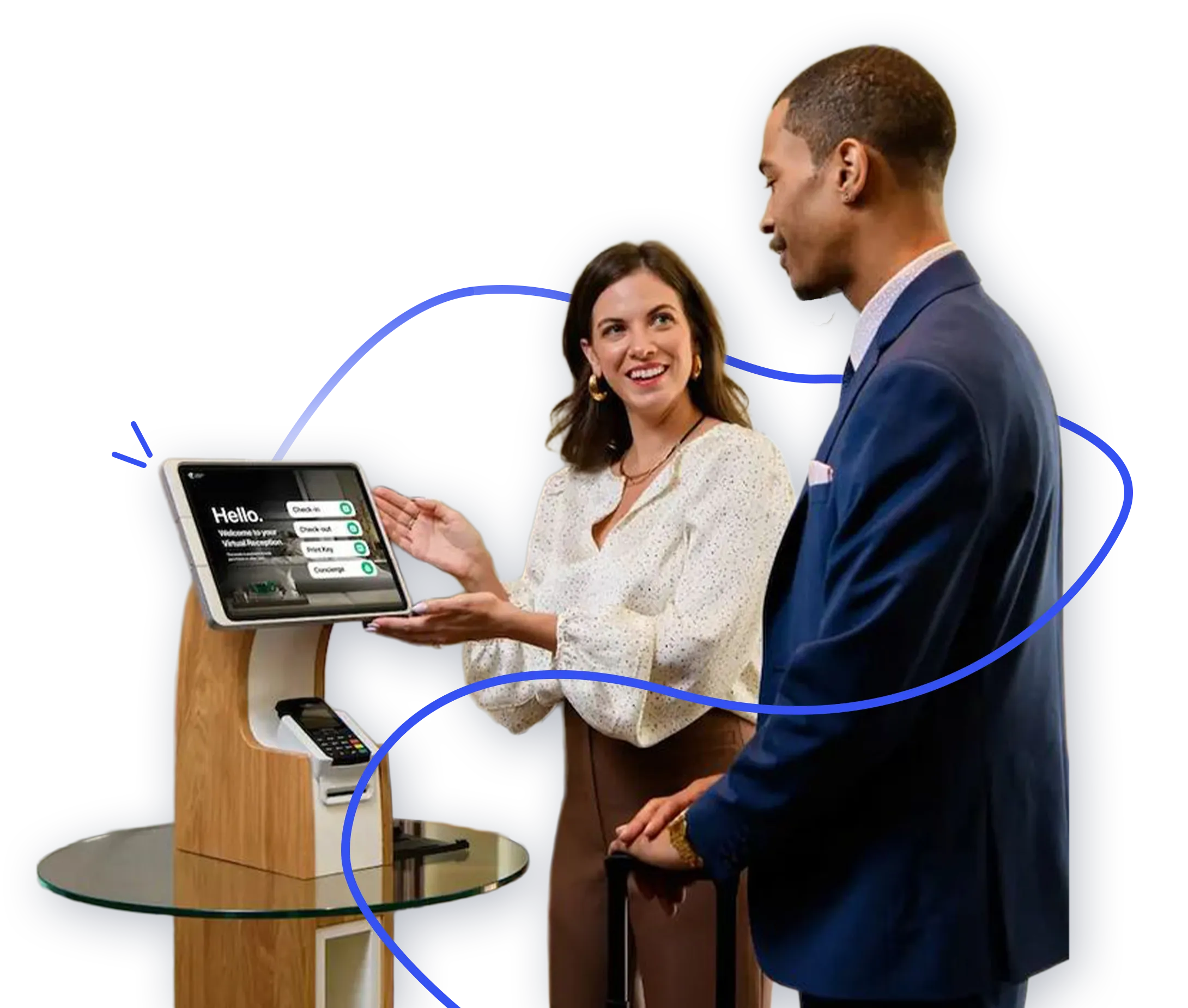 Hotel Guest Check-in and registration with tablets