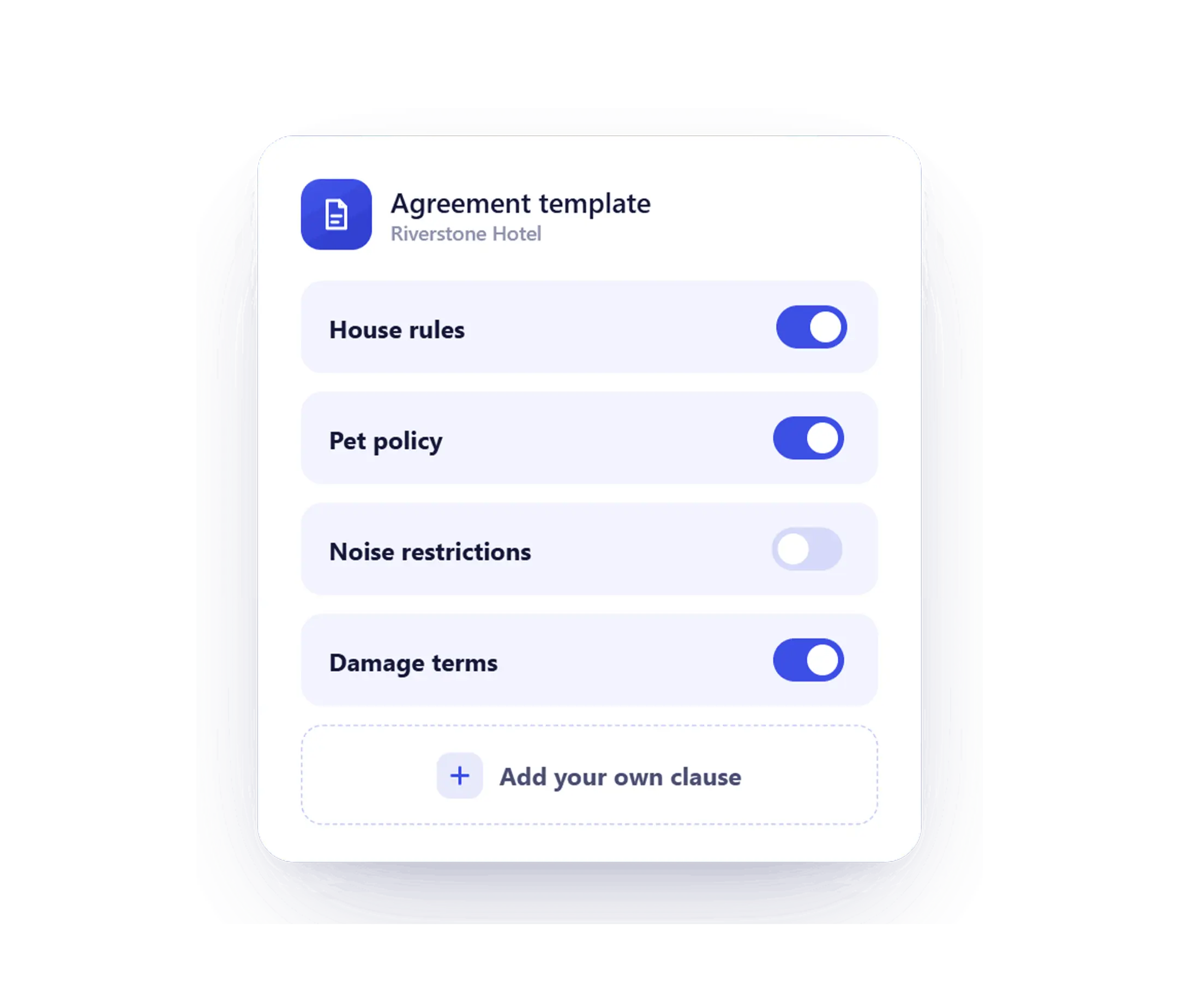 Custom rental agreement templates