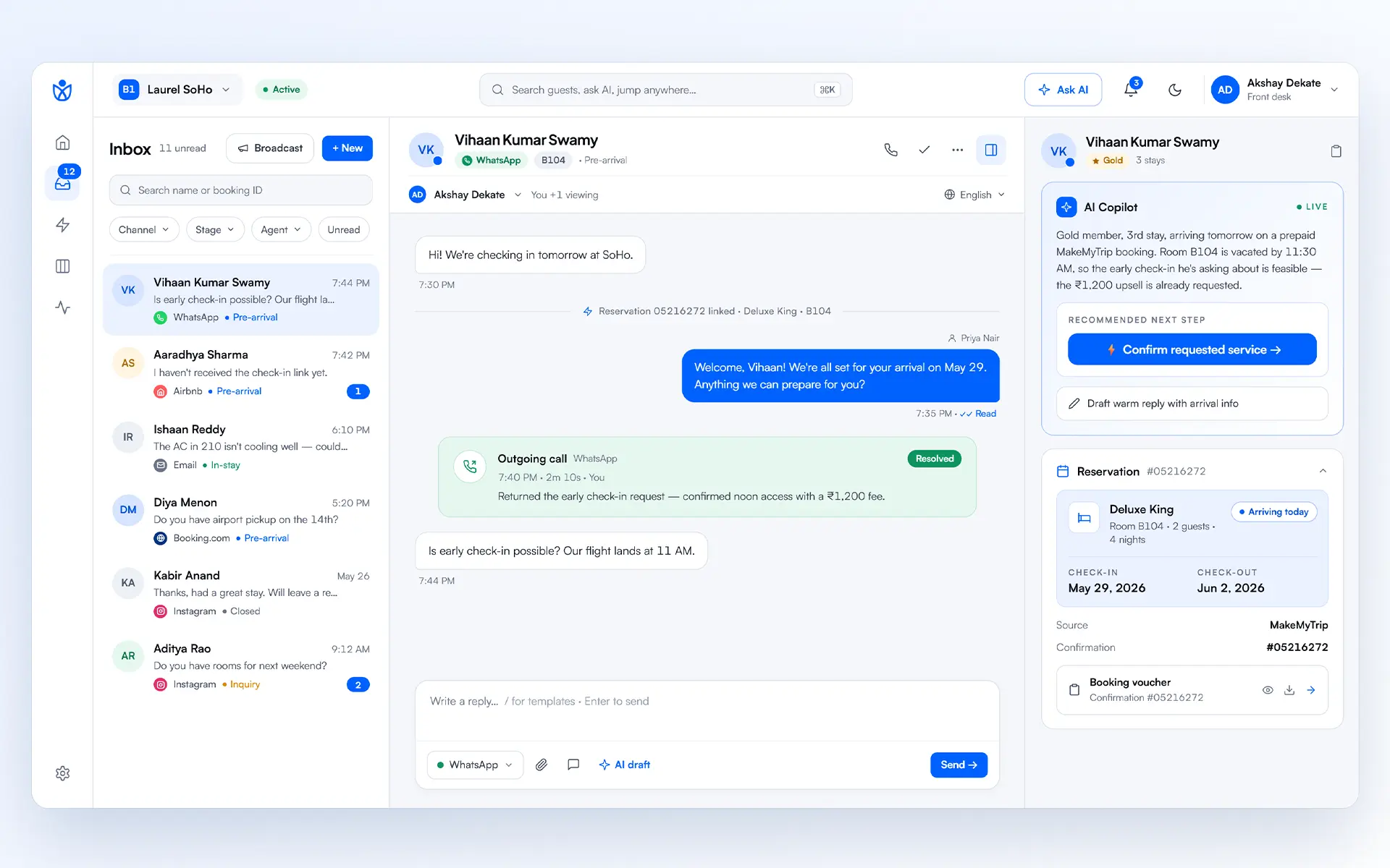 Guestara Unified Inbox