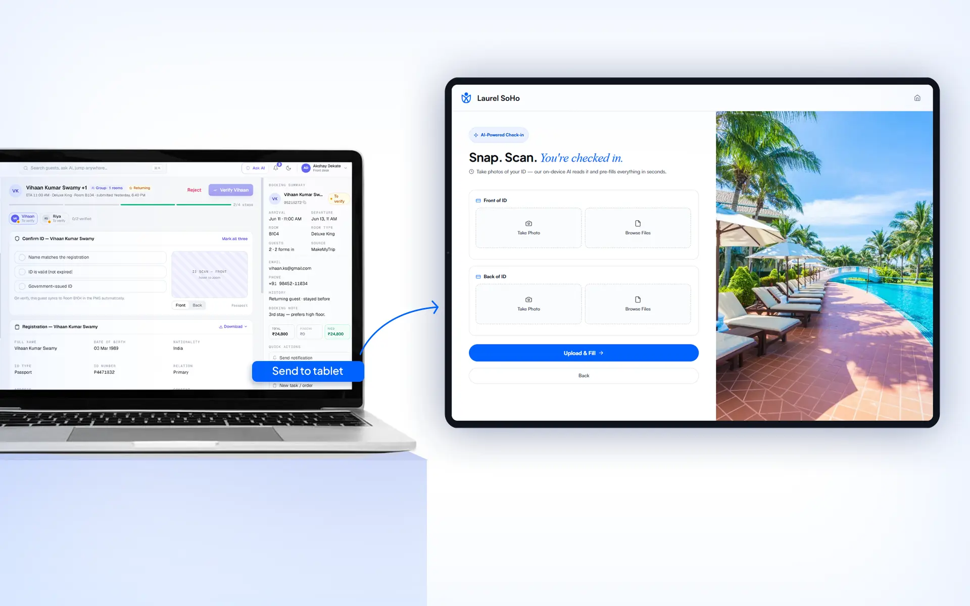 Self Service kiosk for hotels