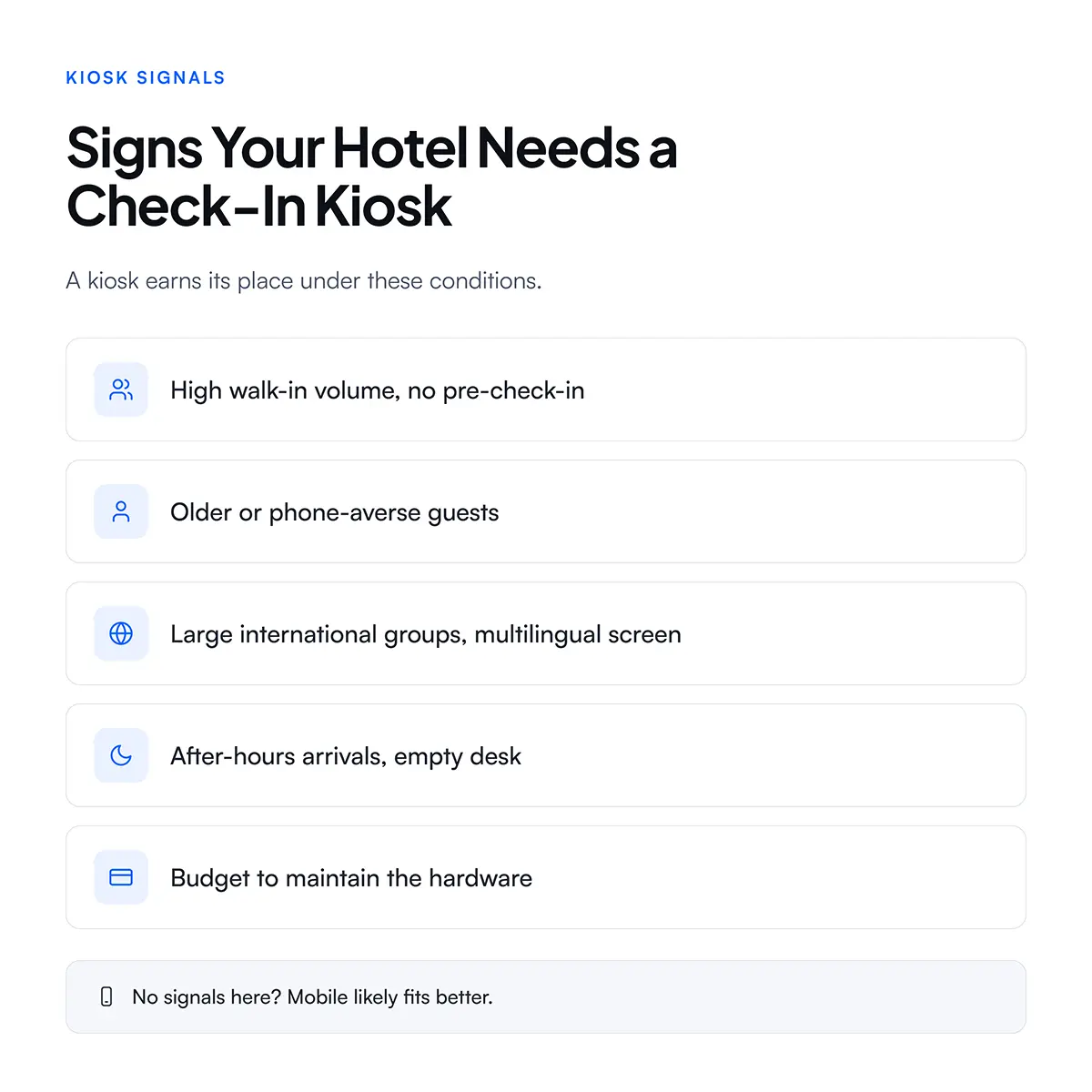 Signs Your Hotel Needs a Check-In Kiosk 
