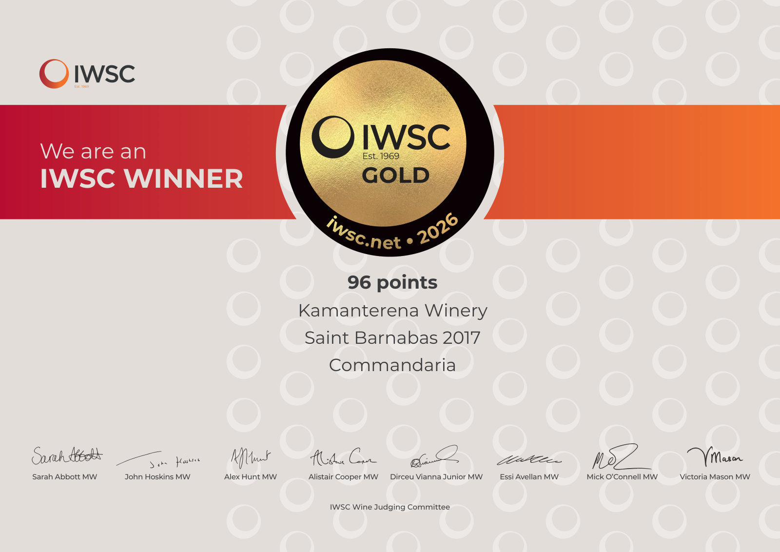 IWSC 2026 — Gold