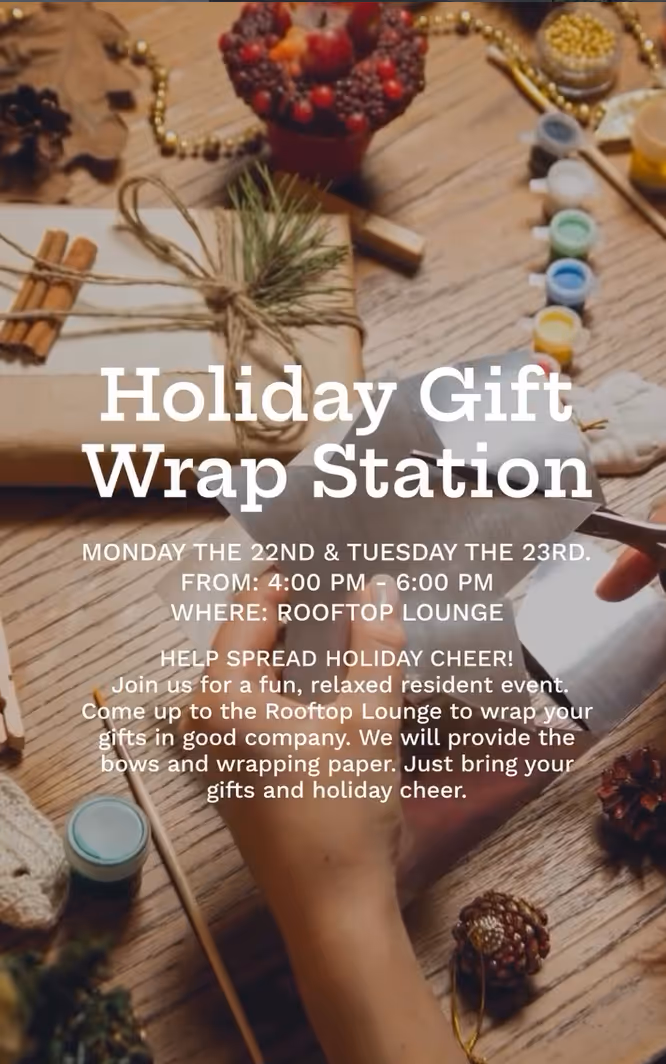 Image with someone wrapping presents