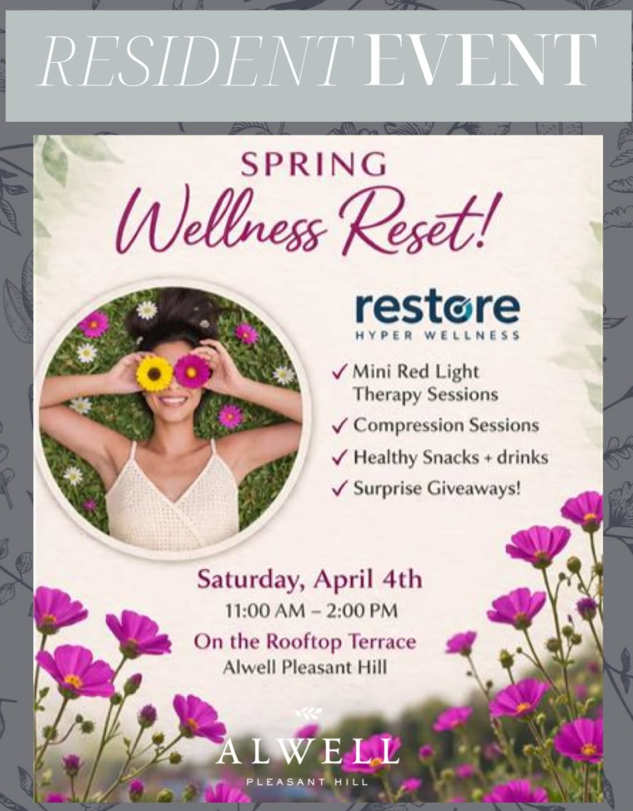 Flyer for Resident Event at Alwell