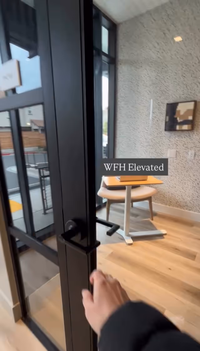 Lobby with glass door