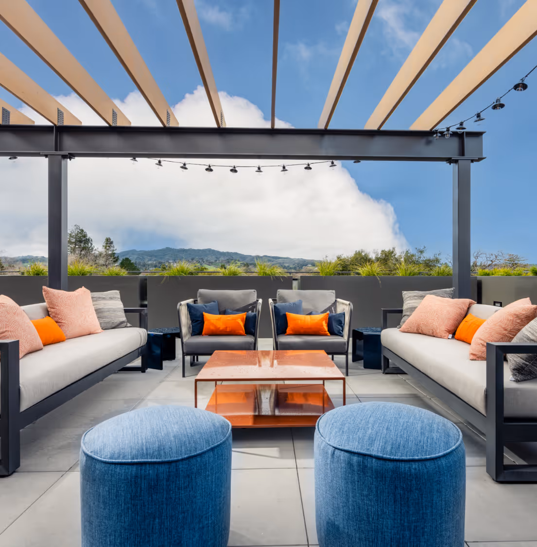 Outside lounge with a seating