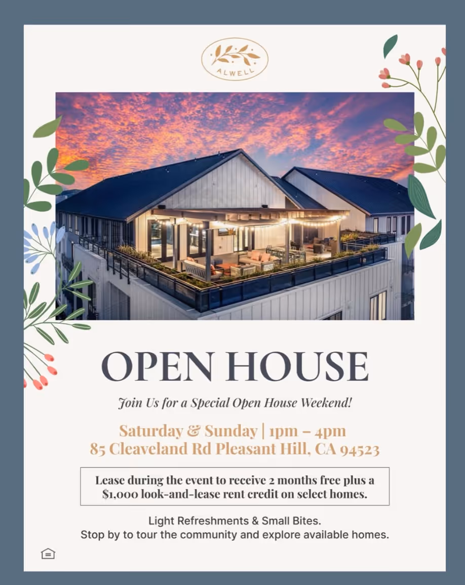 Flyer for Open house