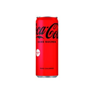 Canette Coca-Cola Zéro 33 cl servie chez Chikin Bang, boisson sans sucre pour accompagner les plats coréens.