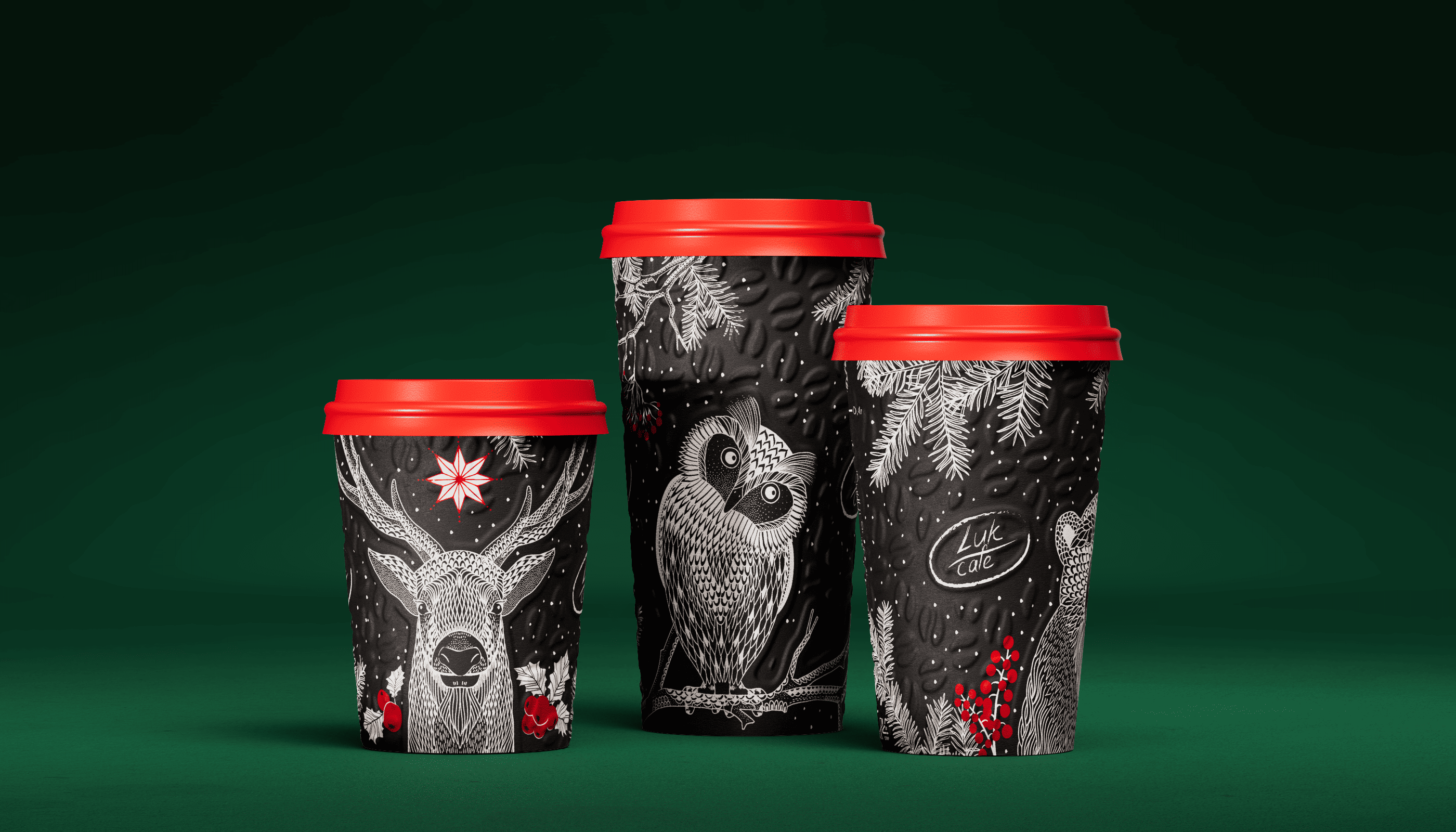 дизайн ежегодной коллекции стаканов для лукойл 2025