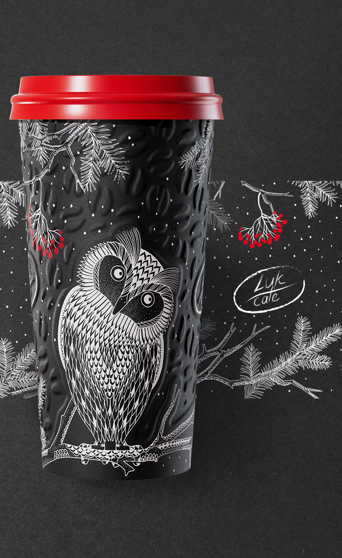 дизайн ежегодной коллекции стаканов для лукойл 2025