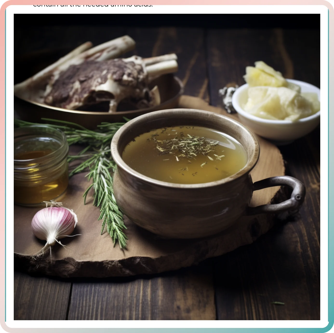 Bone broth recipe from the postpartum recovery app
