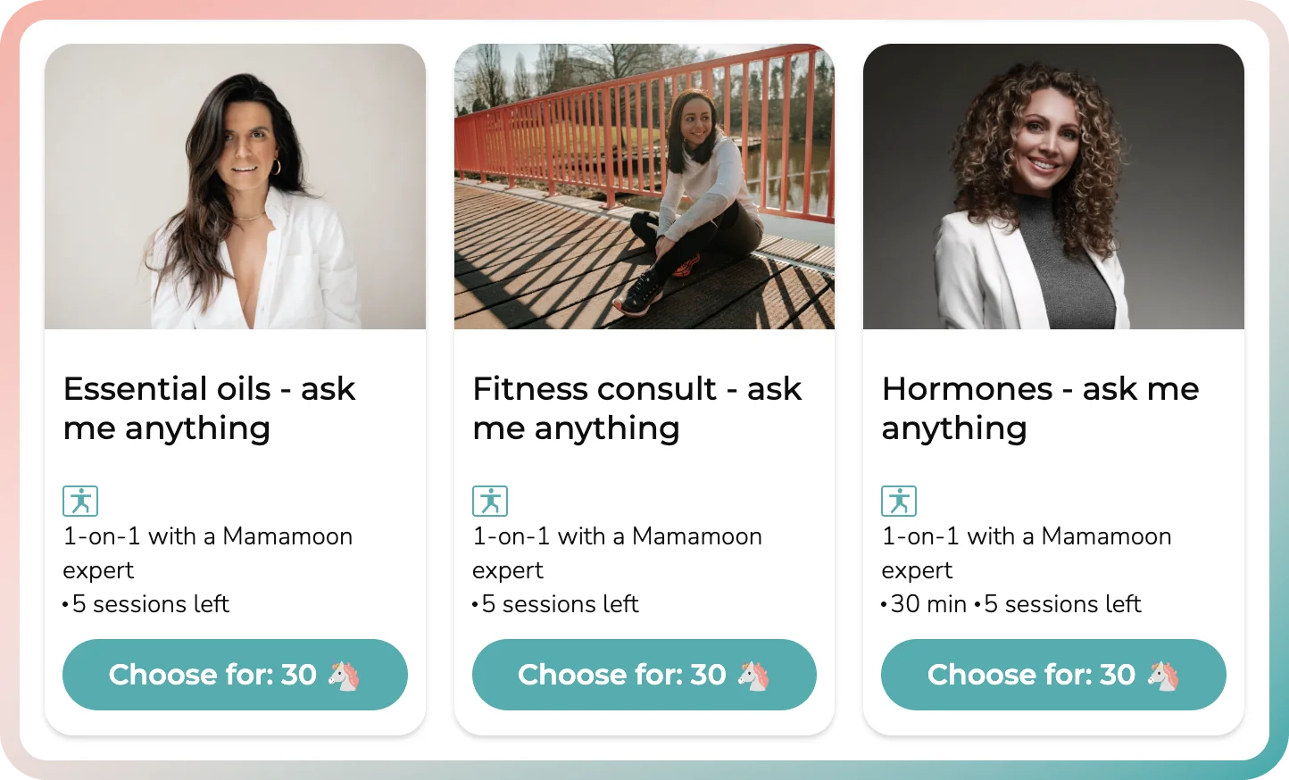 Pregnancy workout app 1-on-1 fitness consult with a certified pre and postnatal trainer