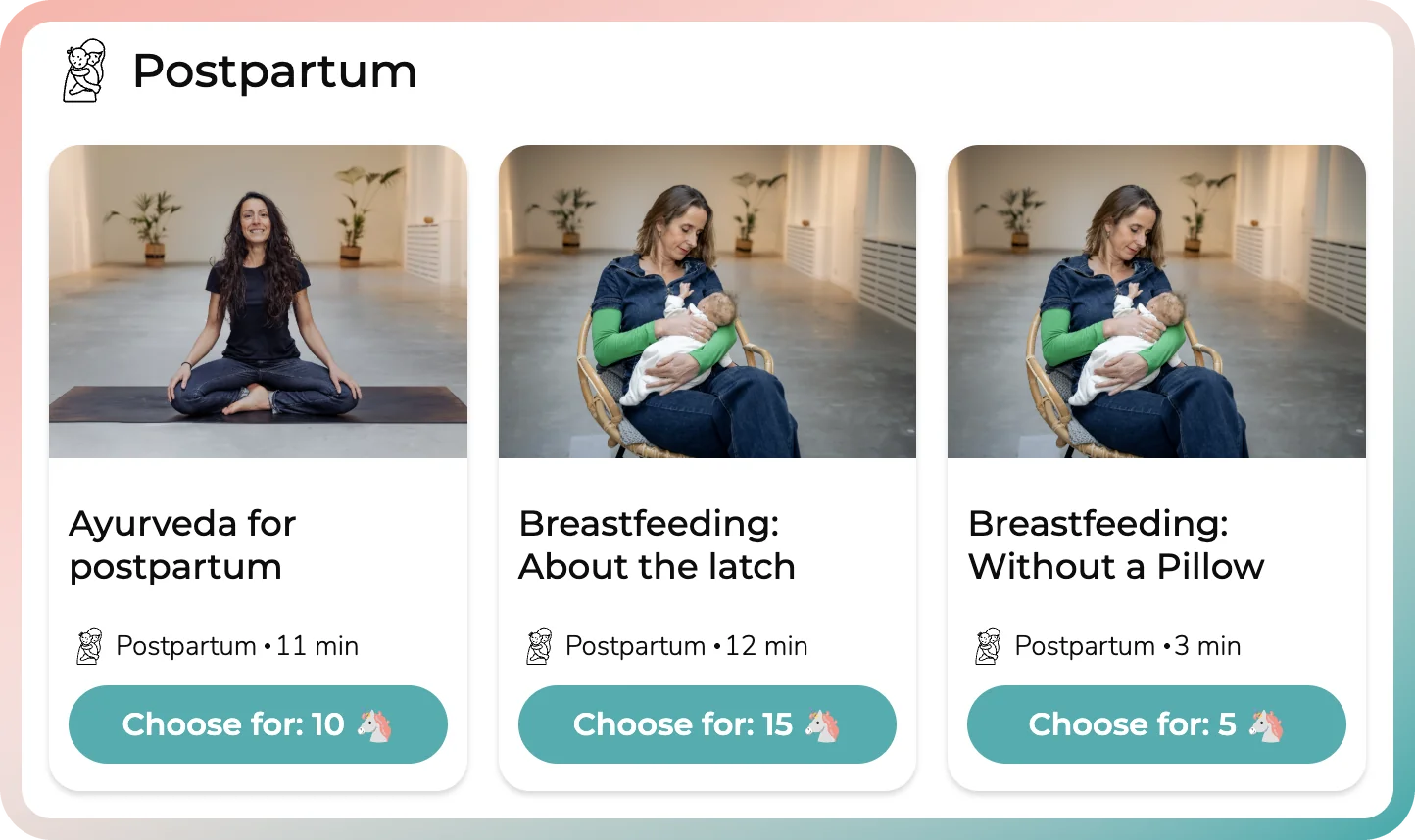 Latch and positioning classes by Marieke van Luin, IBCLC, in the breastfeeding support app