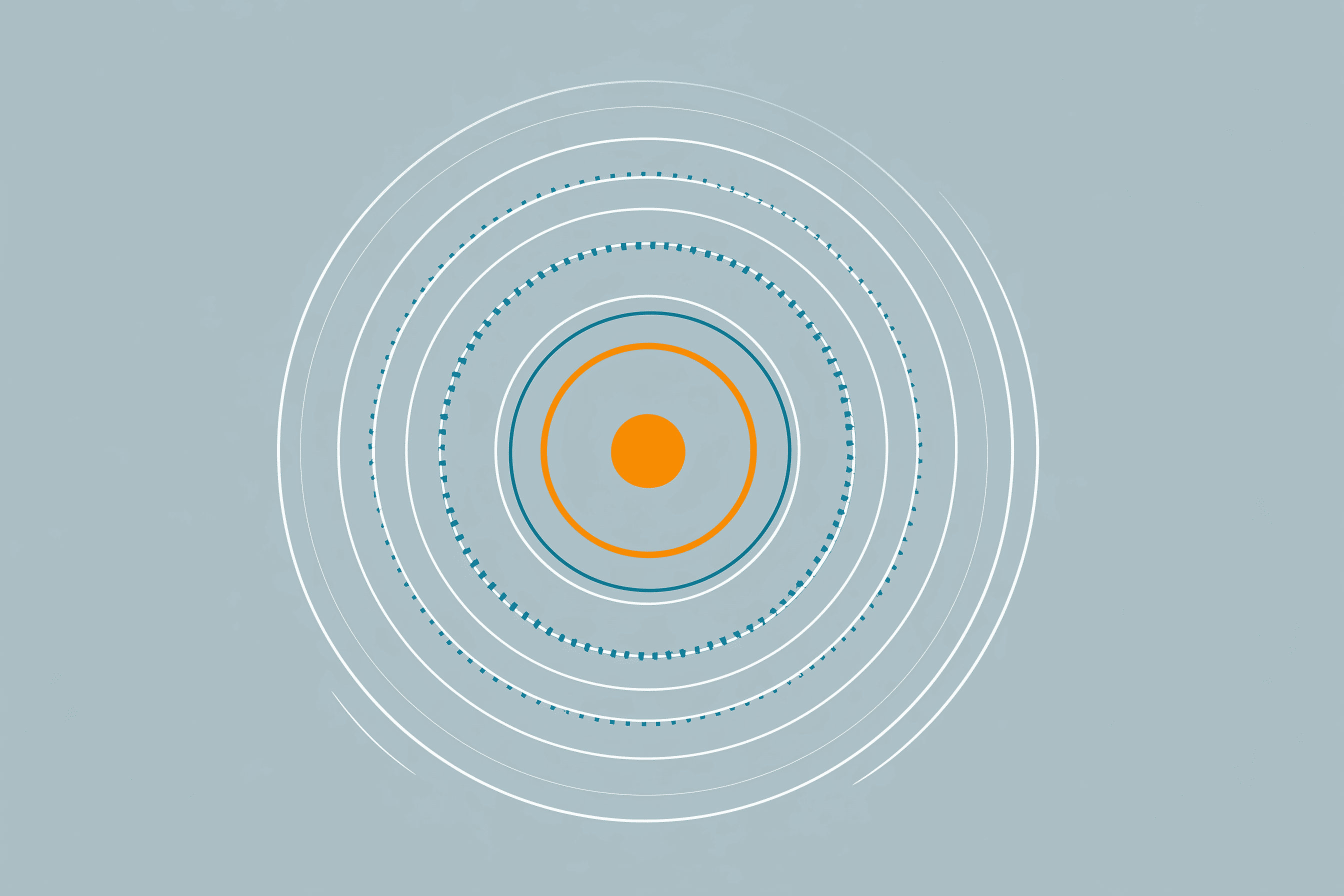 Concentric Circles with a Glowing Core