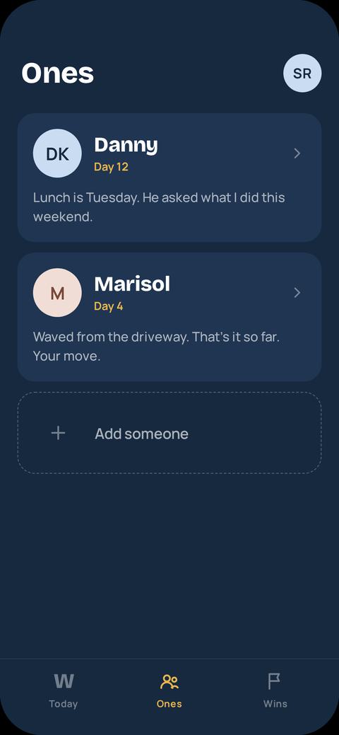 Win Your World app: your Ones, the people you are praying for