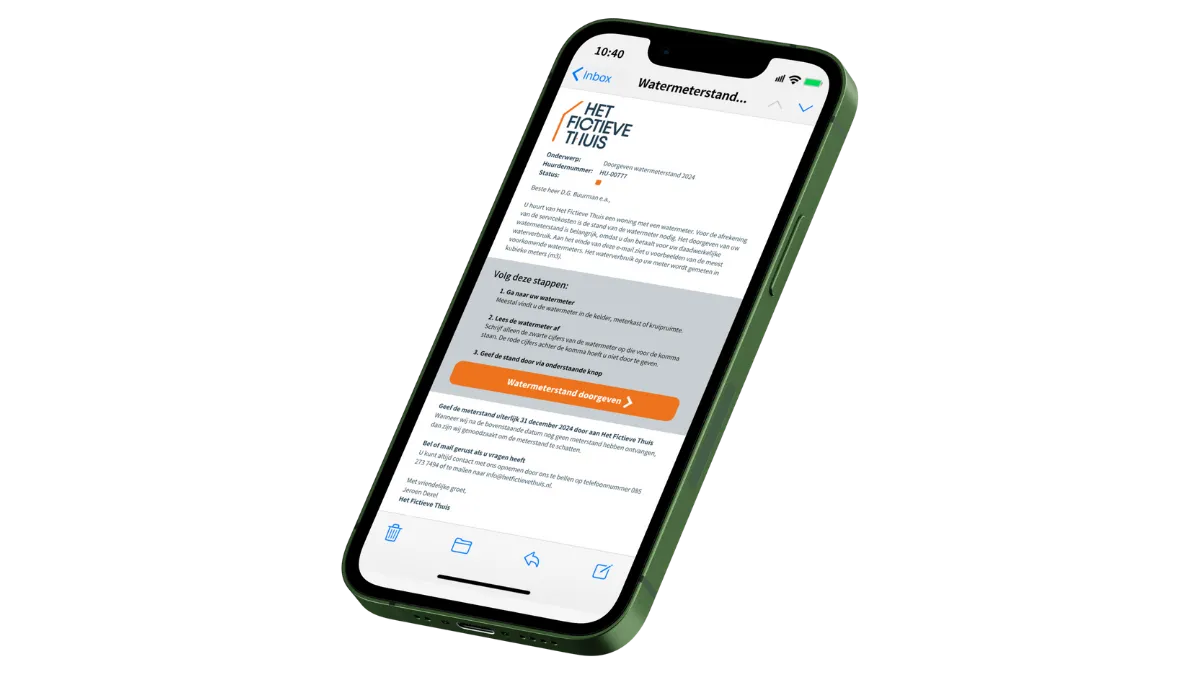 Digitally transmit water meter readings