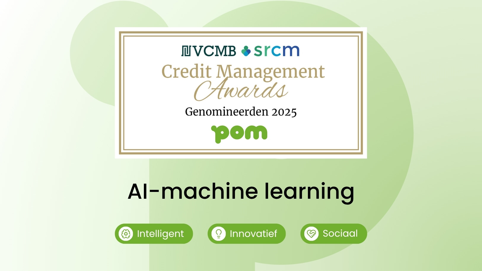 POM genomineerd voor Credit Management Innovation Award