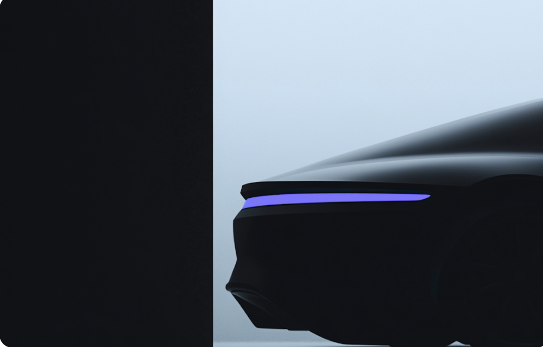 image arriere porsche neon violet