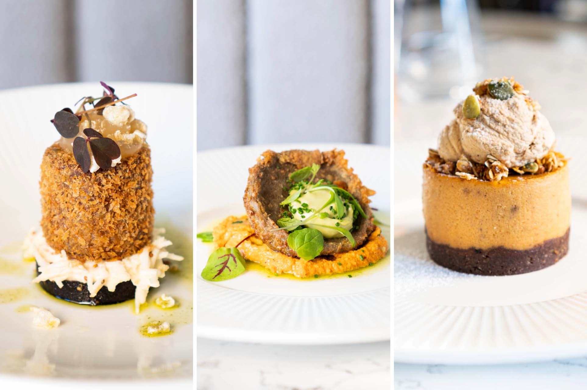 Image of plate of food and a glass of wine at The Goat