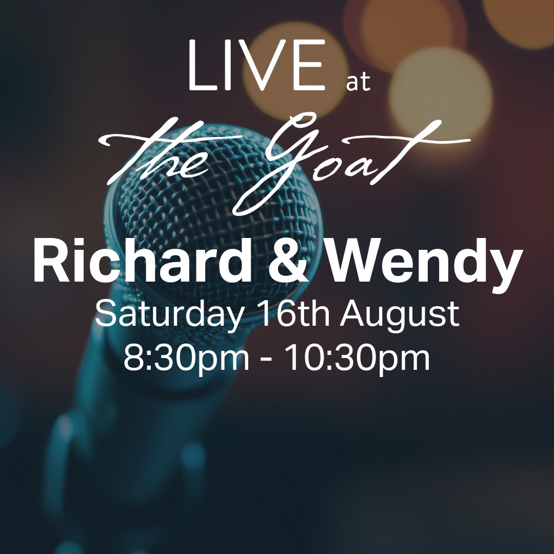 Graphic post for live music from singers Richard and Wendy
